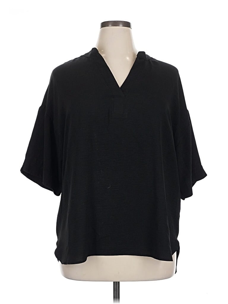 Pre-owned Primark Short Sleeve Blouse In Black