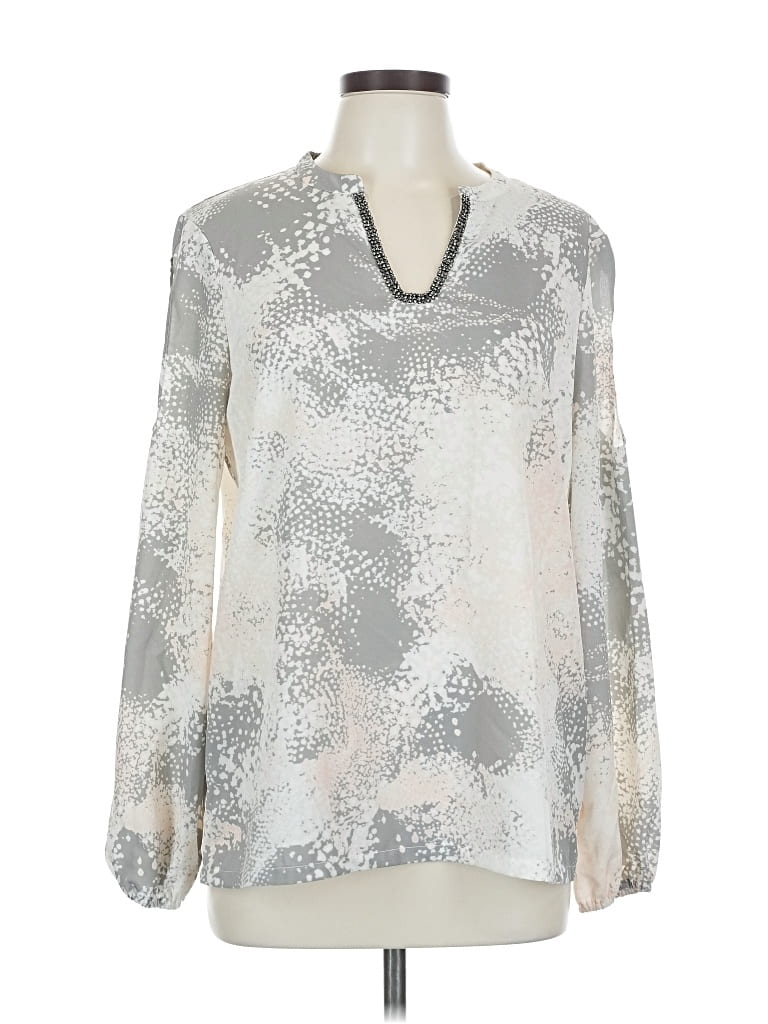 Pre-owned Juicy Couture Long Sleeve Blouse In Silver