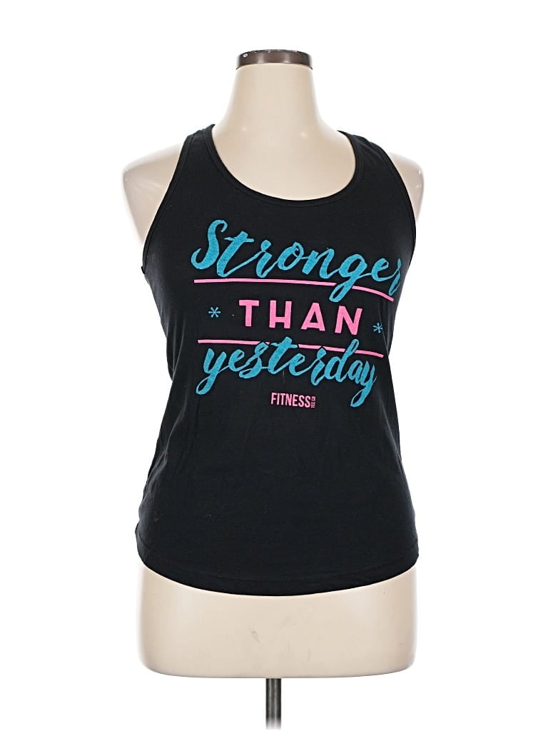 IDEAL T Pre-owned Tank Top Teal Halter Neckline Tops In Blue