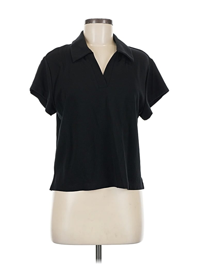 Pre-owned Cabi Short Sleeve Blouse In Black
