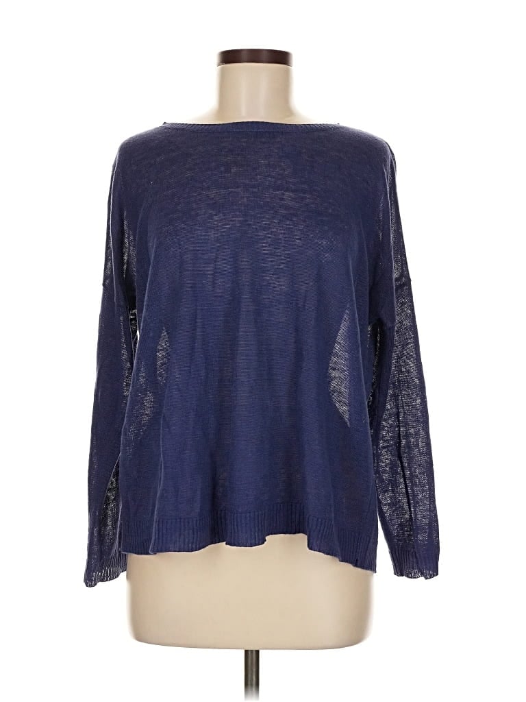 Pre-owned Eileen Fisher Pullover Sweater In Blue