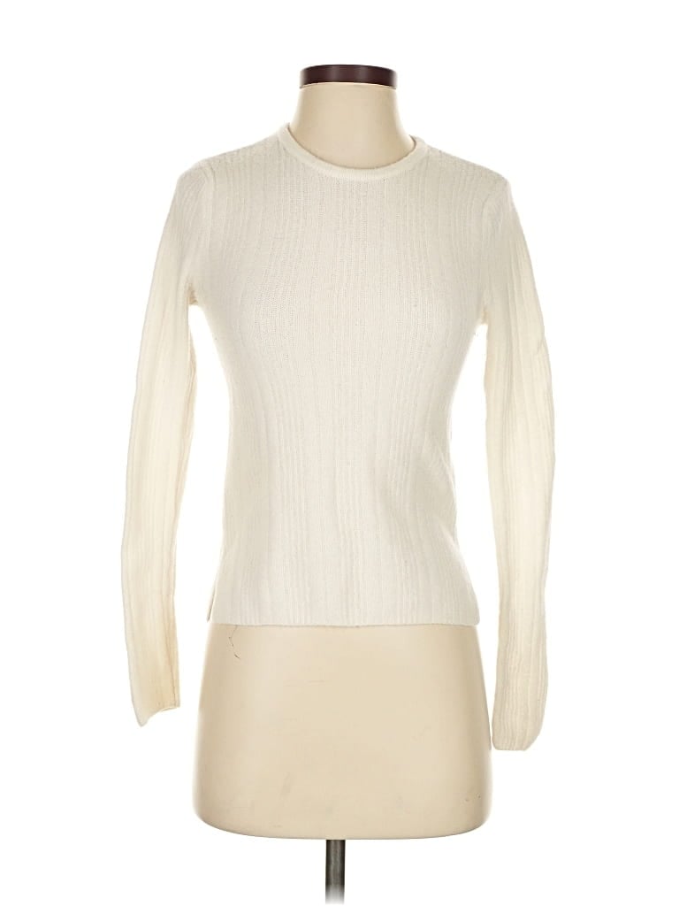 Pre-owned Abercrombie & Fitch Turtleneck Sweater In White