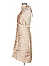 BCBGMAXAZRIA 100% Polyester Metallic Tan Cocktail Dress Size 8 - photo 5