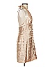 BCBGMAXAZRIA 100% Polyester Metallic Tan Cocktail Dress Size 8 - photo 4