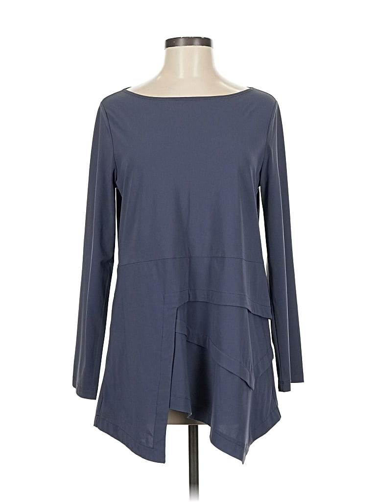 Pre-owned Porto Long Sleeve Blouse In Gray