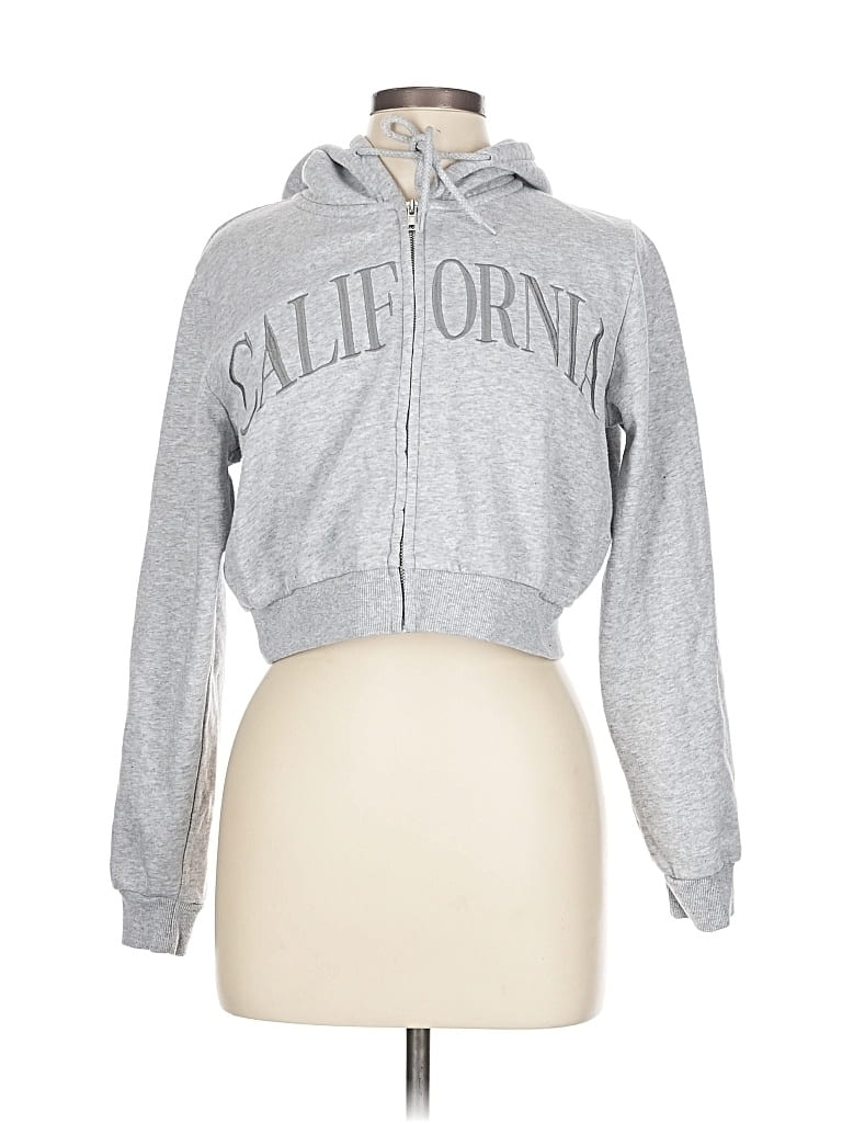 Pre-owned Reflex Zip Up Hoodie In Gray
