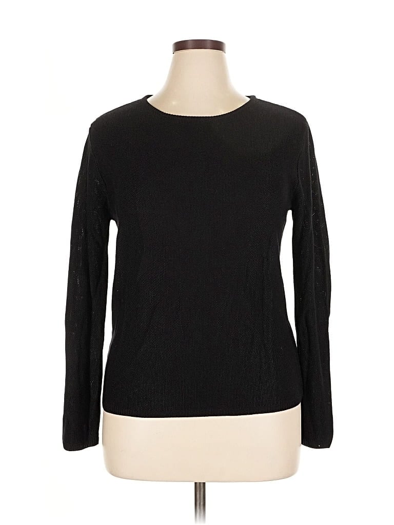 Pre-owned Chico's Pullover Sweater In Black