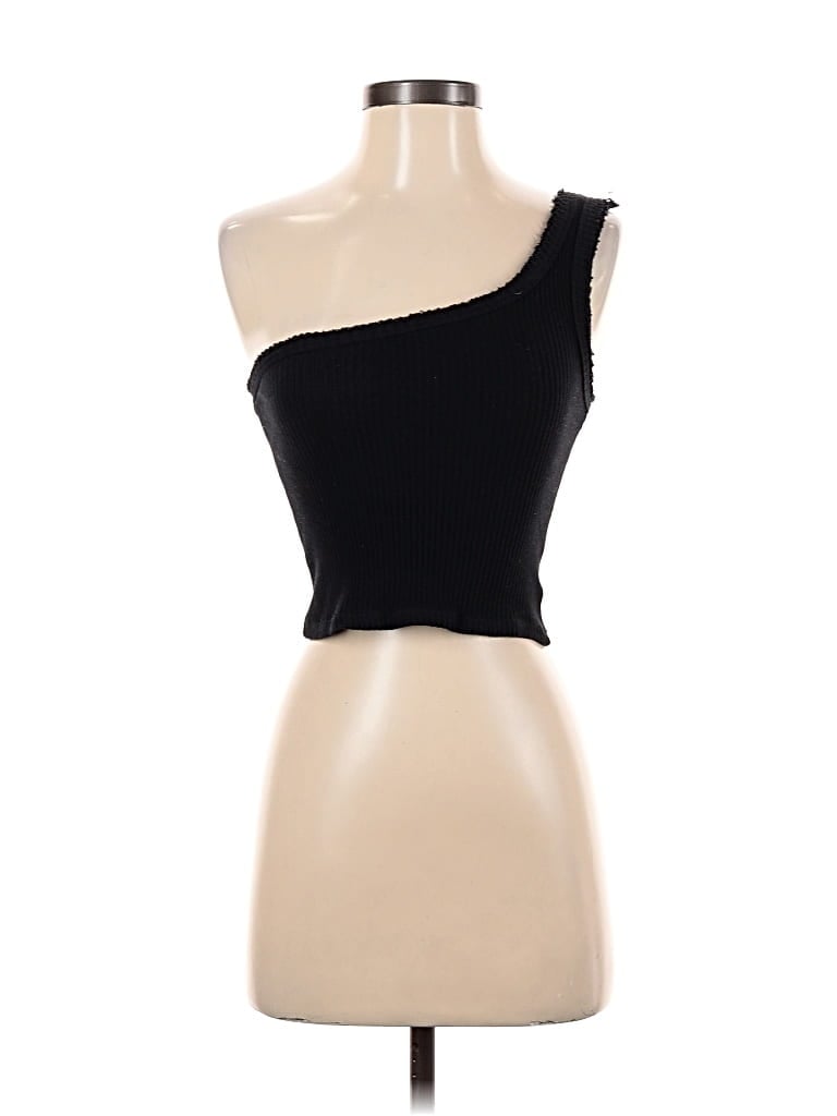 Pre-owned Urban Outfitters Sleeveless Top Black One Shoulder Neckline Tops