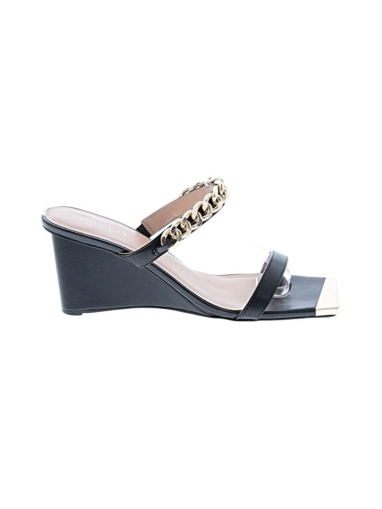 Pre-owned Assorted Brands Wedges In Black