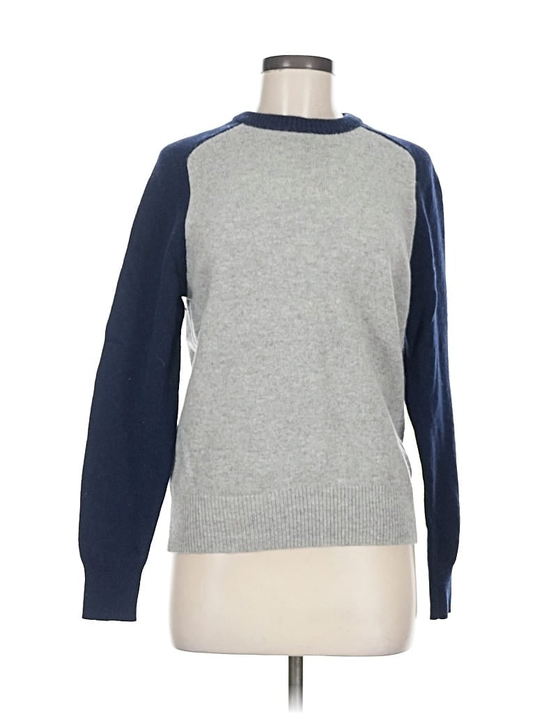 Pre-owned J.crew Factory Store Wool Pullover Sweater In Blue