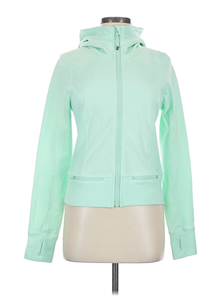 Pre-owned Lululemon Athletica Zip Up Hoodie In Green