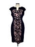 Connected Apparel 100% Polyester Paisley Black Cocktail Dress Size 12 - photo 1