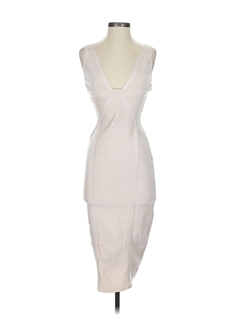 Pre-owned Marciano Cocktail Dress In White