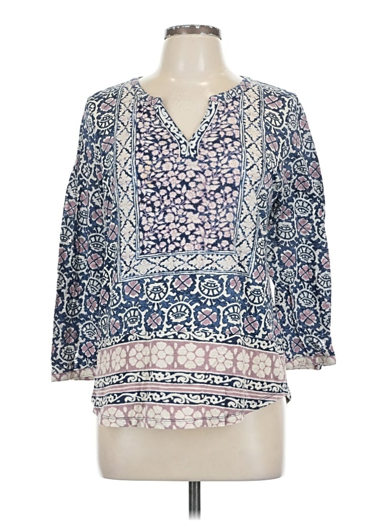 Pre-owned Lucky Brand 3/4 Sleeve Blouse In Pink