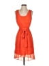Express 100% Polyester Orange Casual Dress Size XS - photo 1