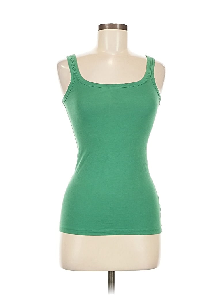 Pre-owned Theory Tank Top Green Strapless Neckline Tops
