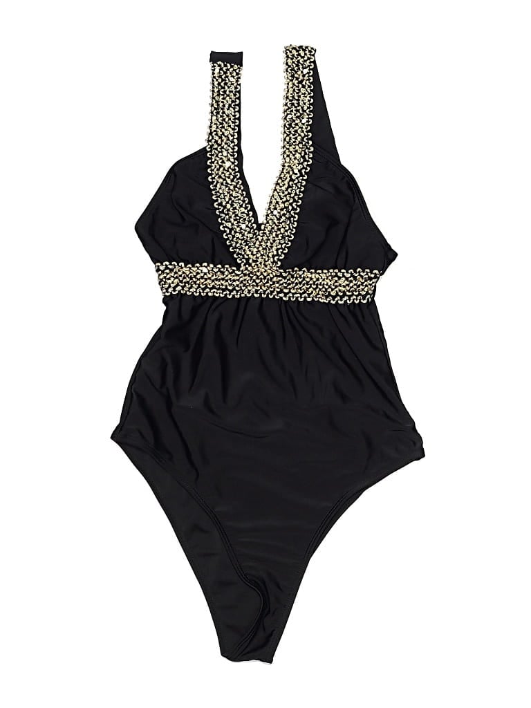 Pre-owned Unbranded One Piece Swimsuit In Black