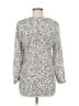 Joie 100% Silk Animal Print Ivory Long Sleeve Silk Top Size M - photo 2