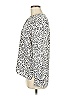 Joie 100% Silk Animal Print Ivory Long Sleeve Silk Top Size M - photo 5