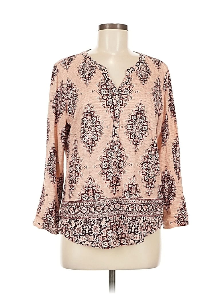 Pre-owned Style & Co 3/4 Sleeve Blouse In Pink