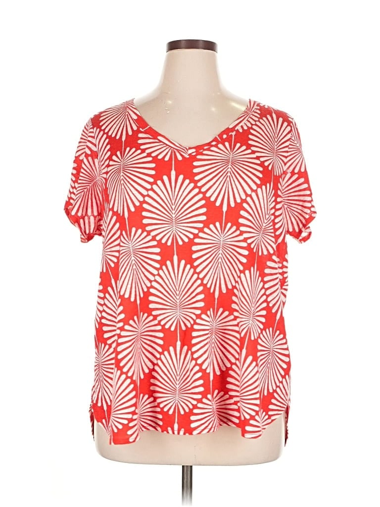 Pre-owned J By Joie Short Sleeve T-shirt In Red