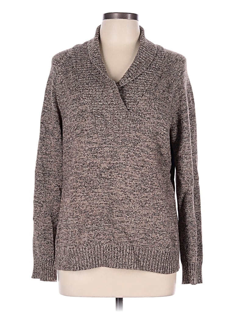 Pre-owned Karen Scott Pullover Sweater In Brown