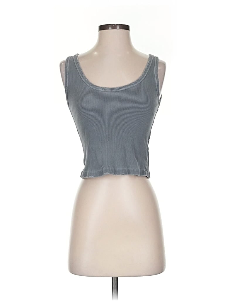 Pre-owned Amo Tank Top Gray Strapless Neckline Tops