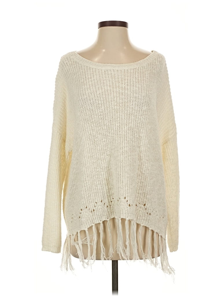 Pre-owned Mystree Pullover Sweater In White