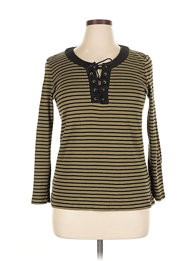 Pre-owned Jones New York Signature 3/4 Sleeve T-shirt In Gold