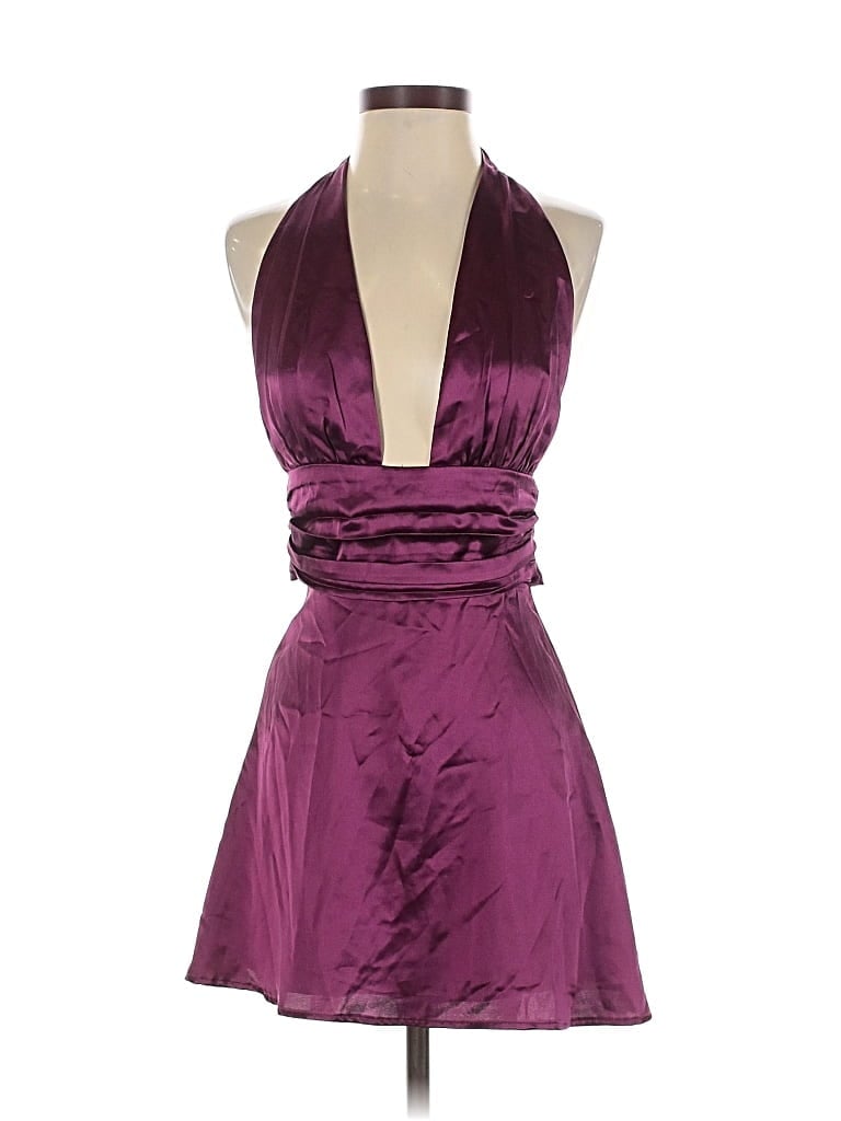 Pre-owned Lucy In The Sky Cocktail Dress In Burgundy
