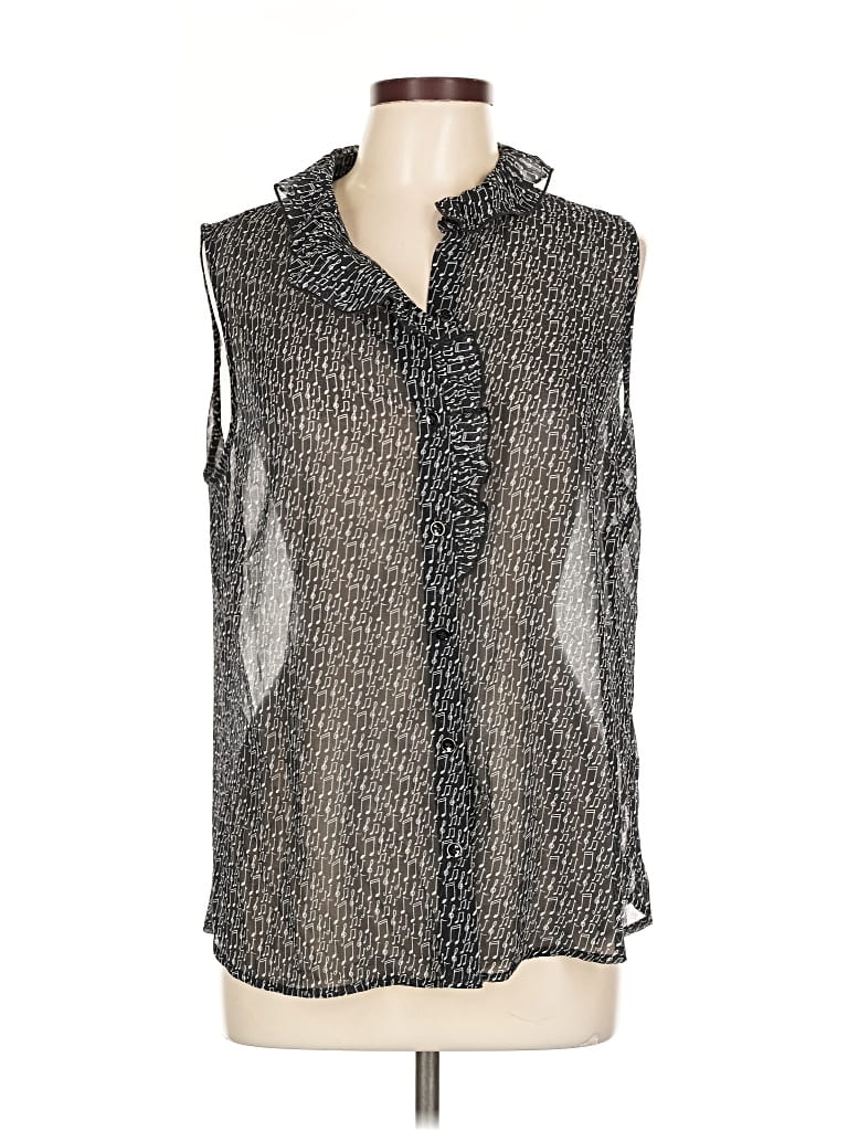 Pre-owned Cabi Sleeveless Blouse In Gray