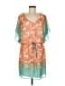 Bisou Bisou 100% Polyester Paisley Orange Casual Dress Size 6 - photo 1