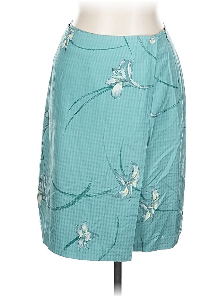 Pre-owned Tommy Bahama Silk Skirt In Blue