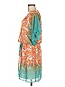 Bisou Bisou 100% Polyester Paisley Orange Casual Dress Size 6 - photo 5
