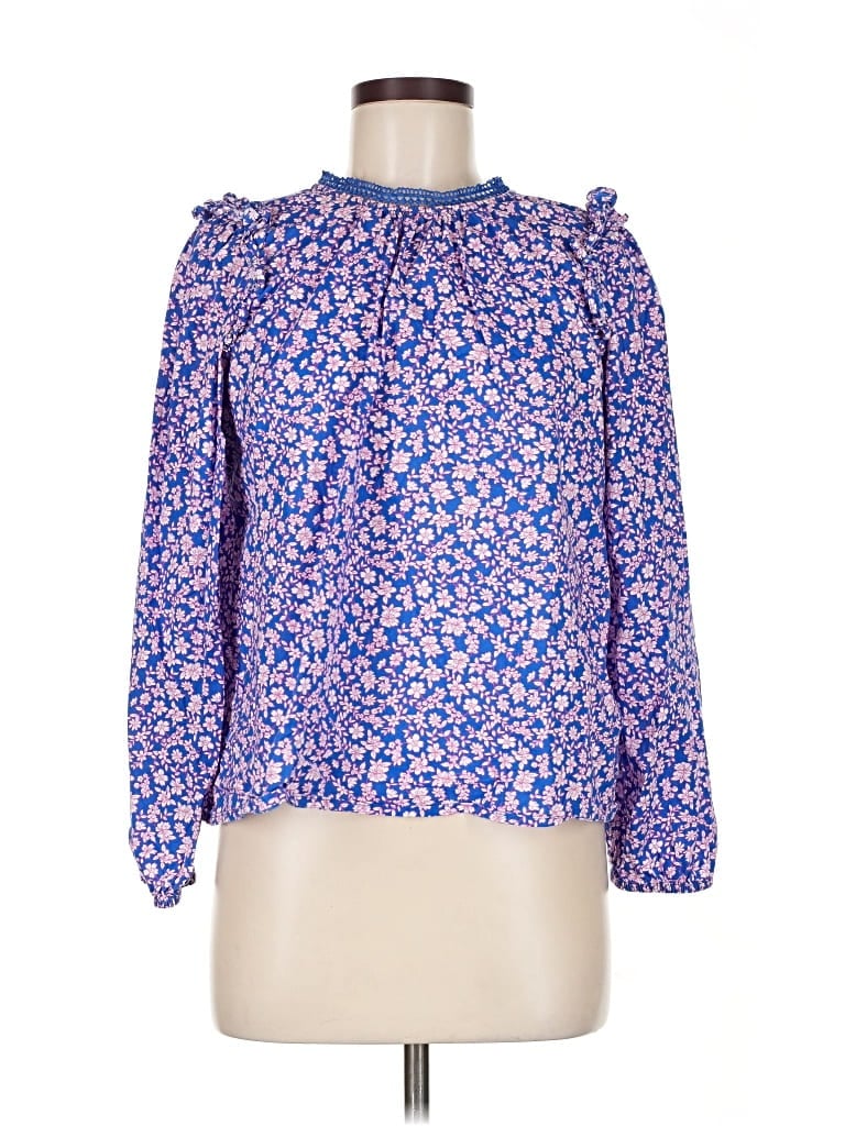 J.CREW FACTORY STORE Pre-owned Long Sleeve Blouse In Blue