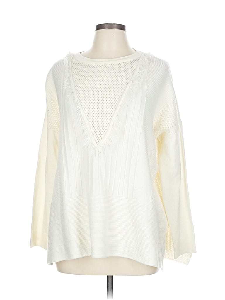 Pre-owned Macaron Pullover Sweater In White