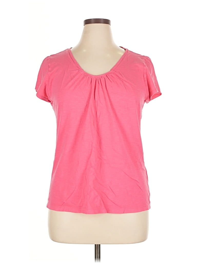 Pre-owned Ann Taylor Loft Outlet Short Sleeve T-shirt In Pink