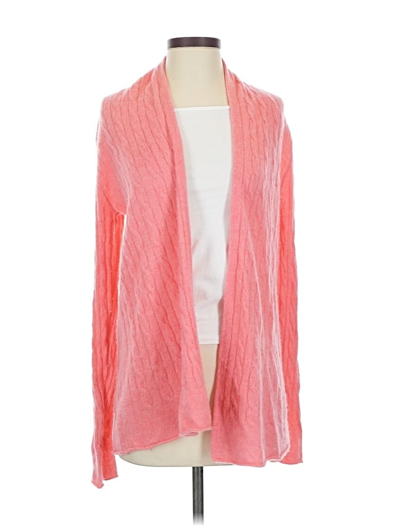 Pre-owned White + Warren Cardigan Sweater In Pink