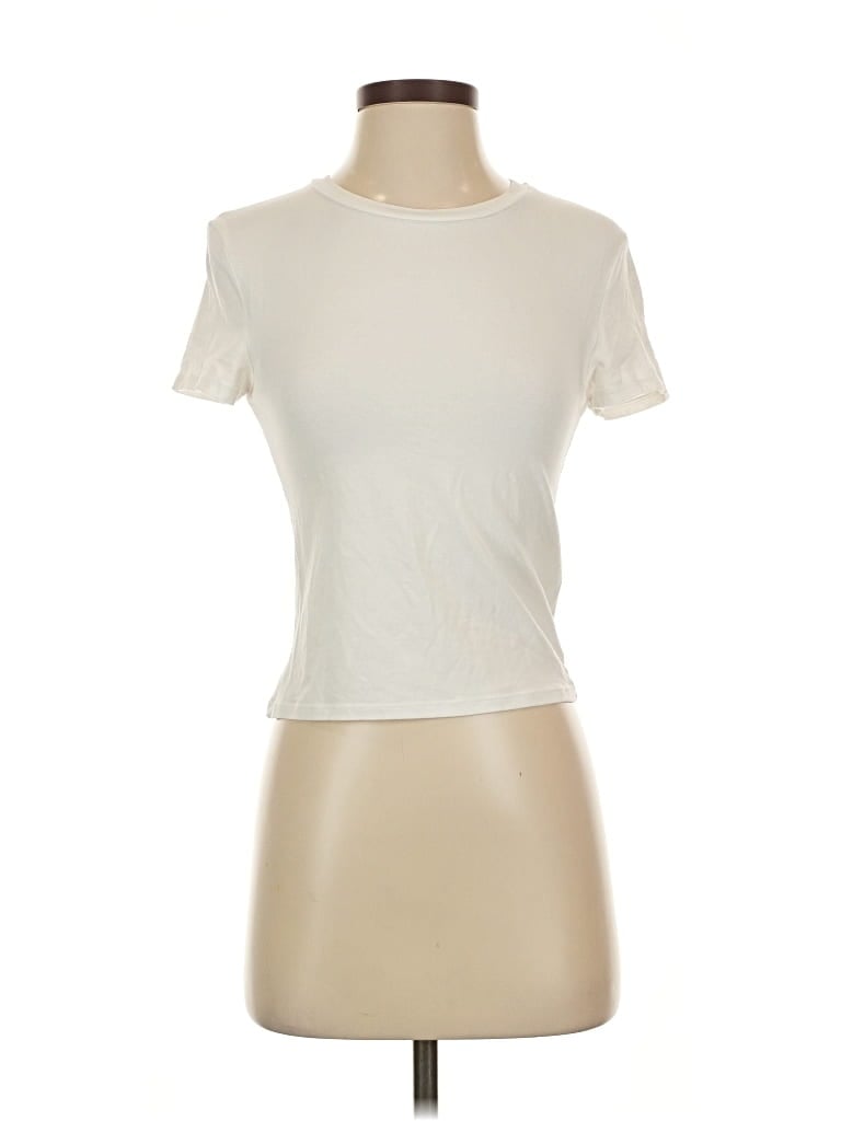 Pre-owned Abercrombie & Fitch Short Sleeve Turtleneck In White