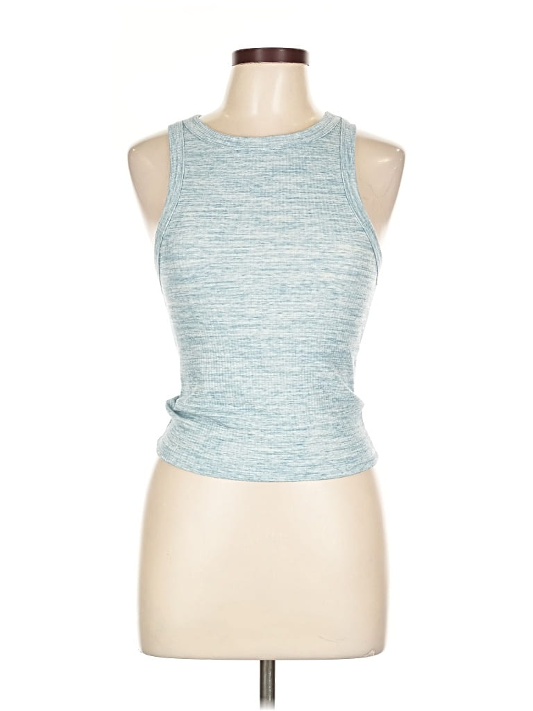 Pre-owned Cotton On Tank Top Blue Halter Neckline Tops