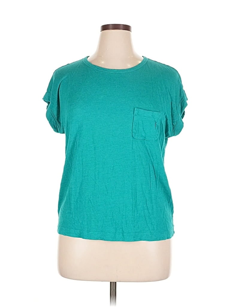 Pre-owned Ann Taylor Loft Short Sleeve T-shirt In Blue