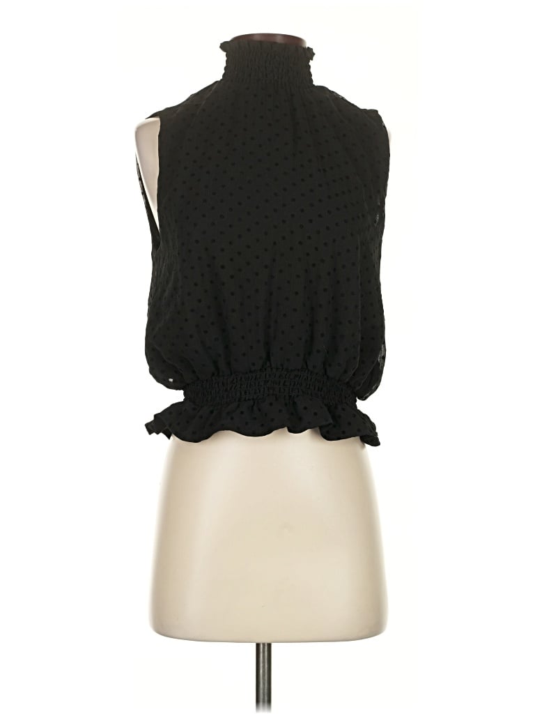 Pre-owned Aqua Sleeveless Blouse In Black