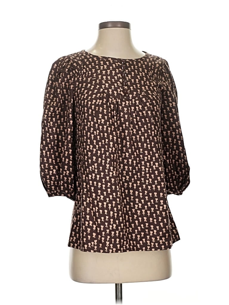 Pre-owned Marc By Marc Jacobs 3/4 Sleeve Blouse In Brown