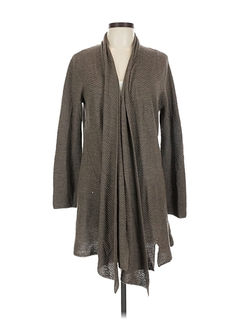 EILEEN FISHER Pre-owned Wool Cardigan Sweater In Gray