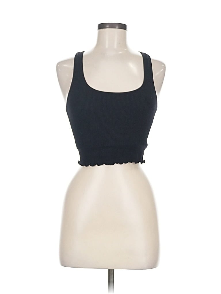 Pre-owned Yogalicious Tank Top Black Halter Neckline Tops