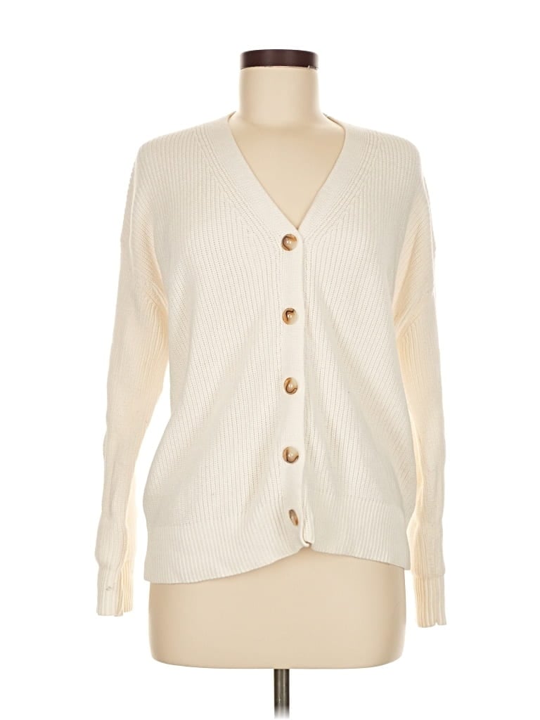 Pre-owned Hudson Cardigan Sweater In White