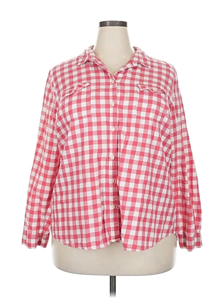 Pre-owned Old Navy 3/4 Sleeve Button Down Shirt In Pink