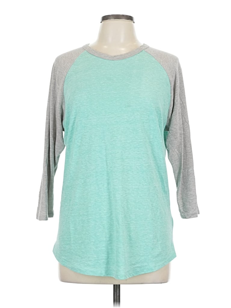 Pre-owned Lularoe 3/4 Sleeve T-shirt In Blue