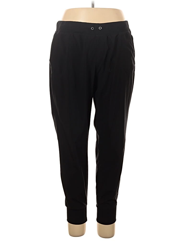 Pre-owned Athleta Track Pants In Black