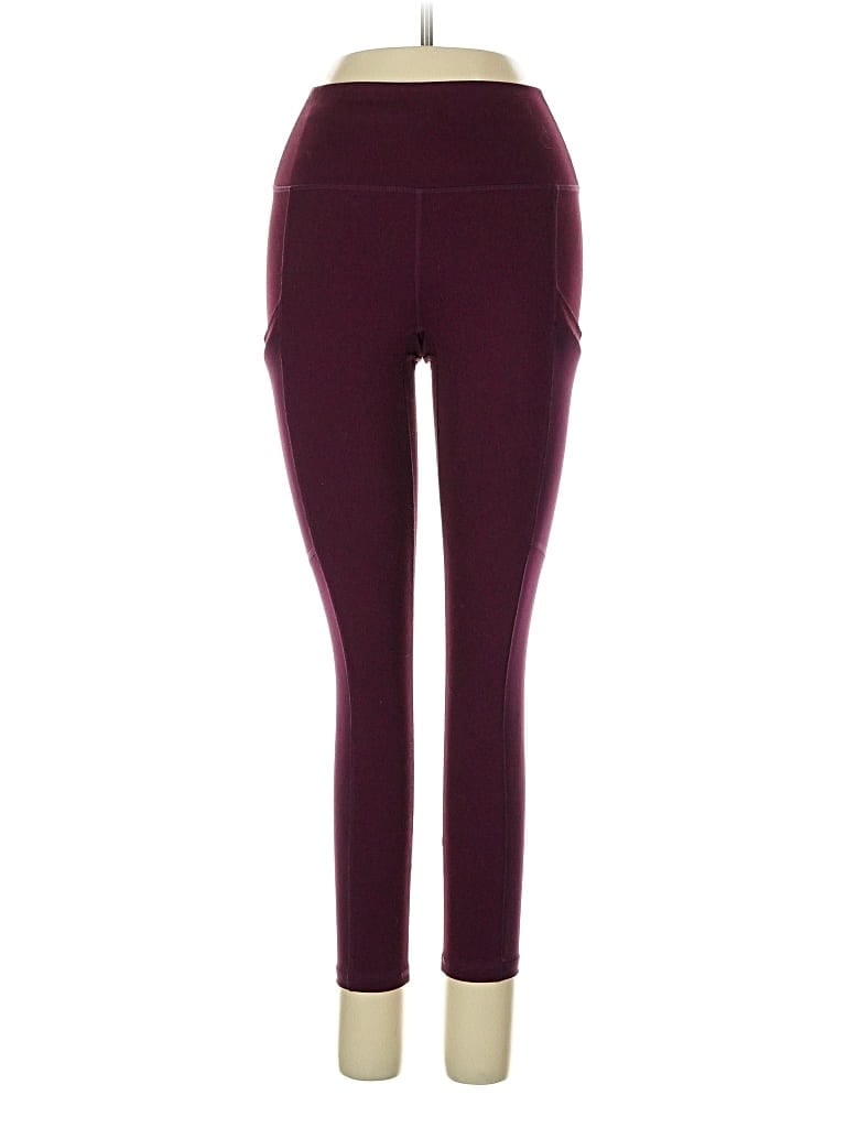 Pre-owned Fabletics Active Pants In Burgundy